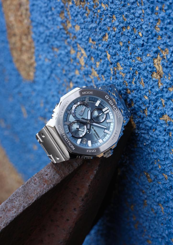 Montre Casio G-Shock (Produit officiel japonais) Chronographe entièrement en métal avec Bluetooth et Tough Solar, GMC-B2100AD-2AJF, Homme, Argent