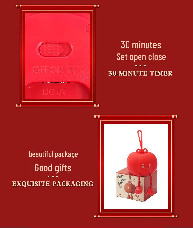 2026 New Year Lantern Silicone Night Light: Induction Patting Light for Lantern Festival & Children's Spring Festival Gift