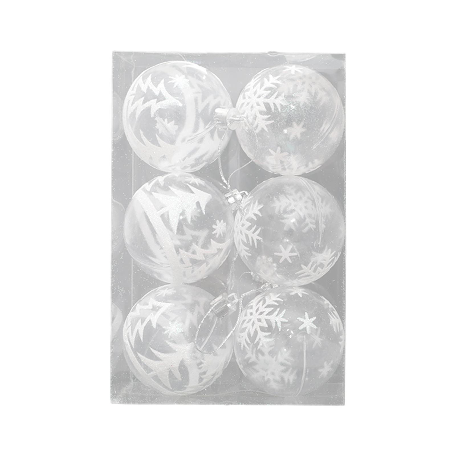 Pack of 6 Christmas tree balls, decorative balls, Christmas tree decorations,