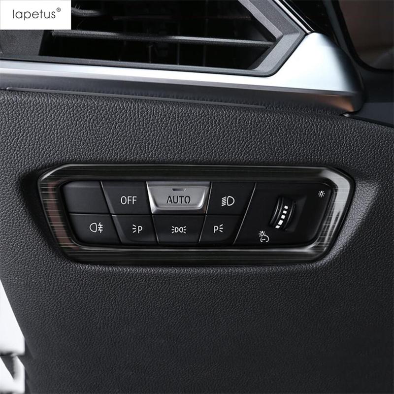 For BMW 3 Series G20  - 2024 Car Head Lights Lamps Switch Button Control Panel Decoration Cover Trim Accessories Interior