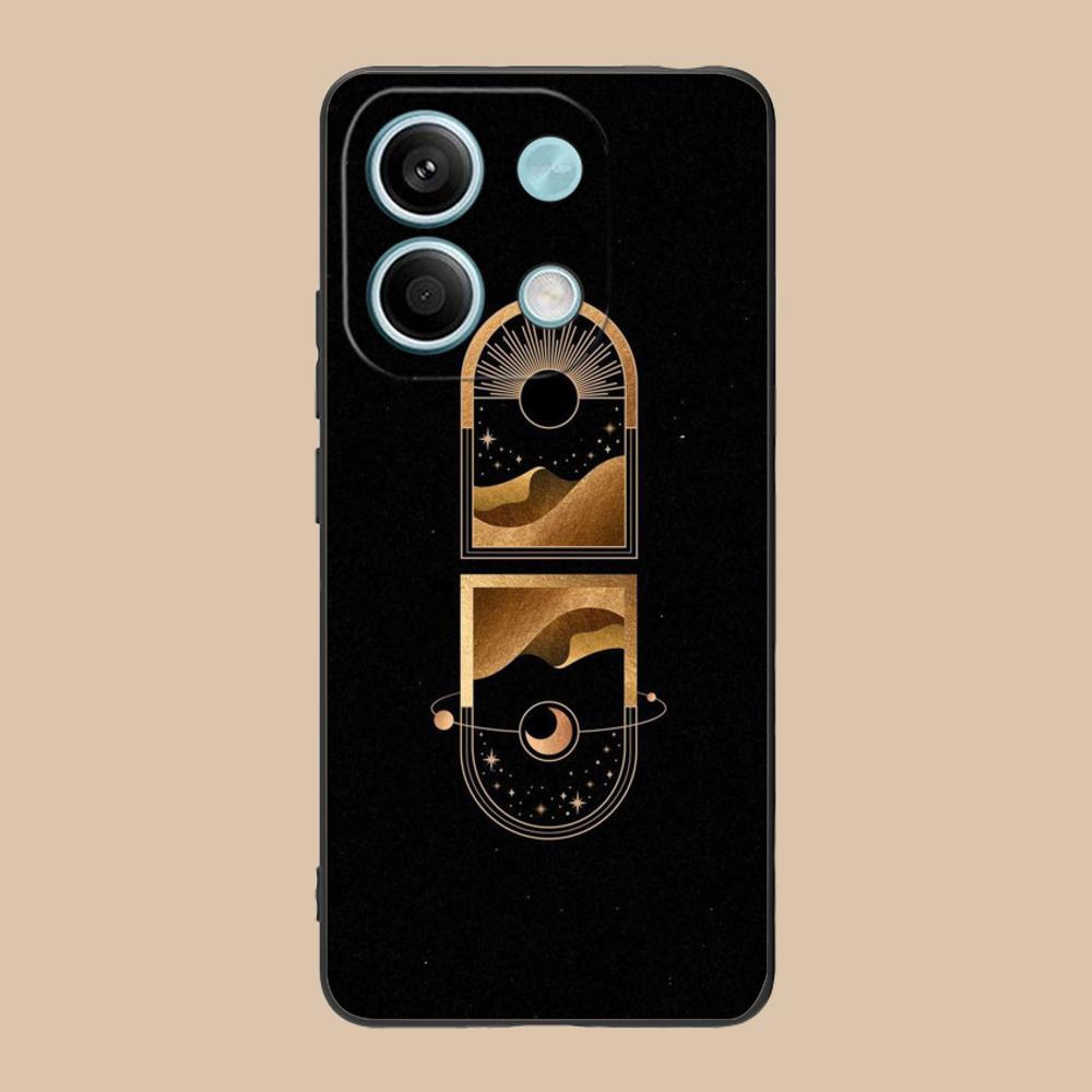 Sun Moon Mobile Cell Phone Case for POCO M7 M6 M5 M4 M3 X7 X6 X5 X4 X3 Pro GT 5G Colorful Printing Cover Cover Cellphones Pretty