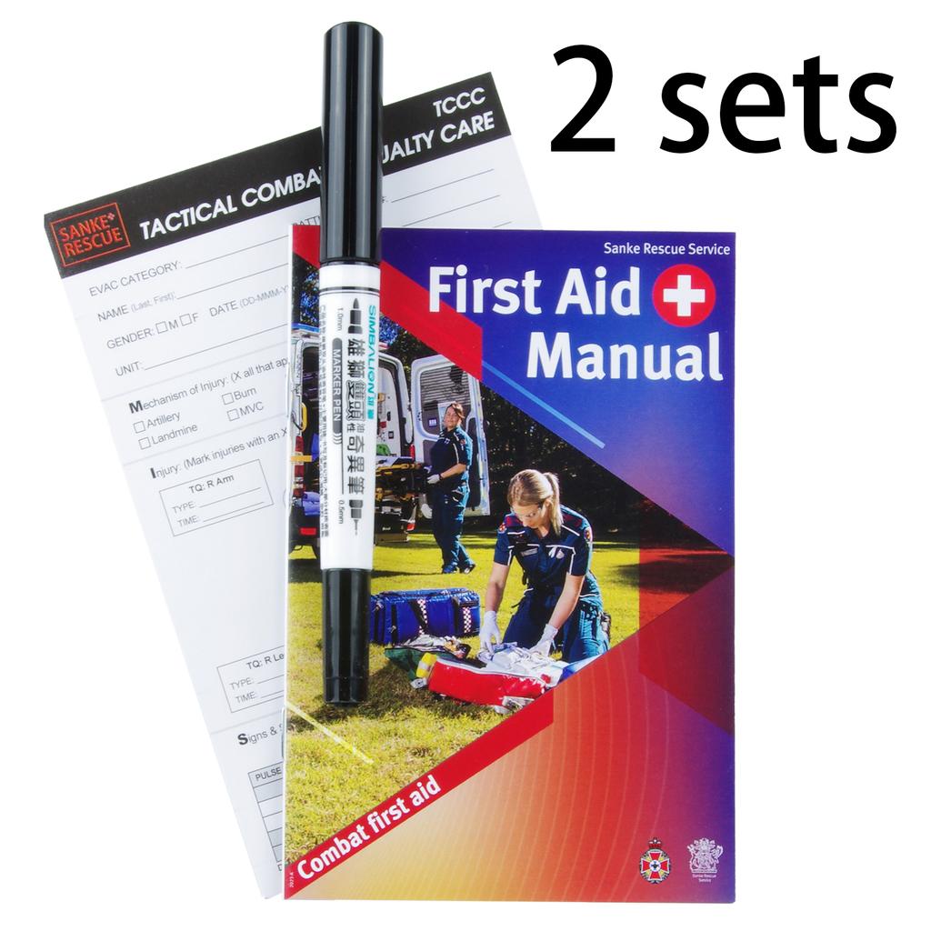 Sanke Rescue TCCC Card and Marker Injury Record Cards First Aid Manual for Tourniquet,Israeli,bandage,splint,Stop Bleeding,wound