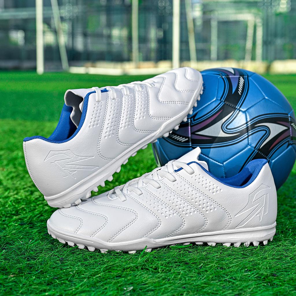 Professional TF Soccer Boots Unisex Youth Adult PU Fabric Upper Rubber Sole Non-slip Training Cleats