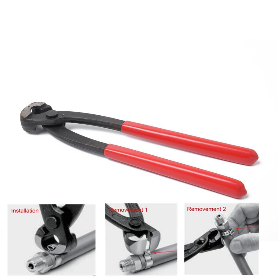 120 X 5.8-21mm Single Ear Plus Stainless Steel Hydraulic Hose Clamps O-Clips Pipe Fuel Air with Pliers Tool