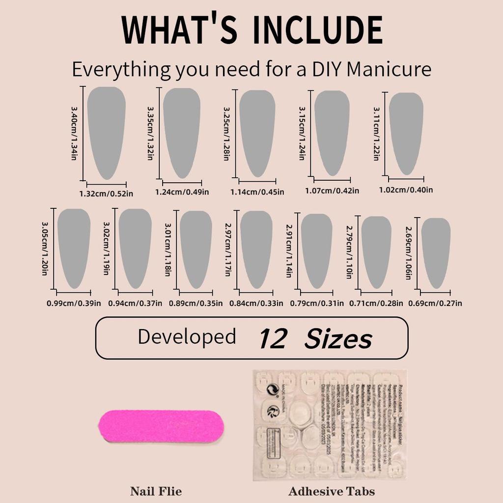 Pearl Heart Nude False Nails - Long Pointed Manicure Tips