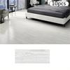 10pc Self-adhesive Wood Grain Floor Wall Sticker Modern Style PVC Living Room Toilet Kitchen Home Floor Decor Waterproof Sticker