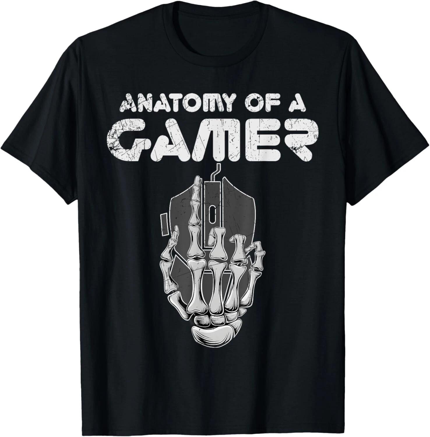 Anatomy Of A Gamer Skeleton Hand Gaming Gamer Gift Unisex T-Shirt S