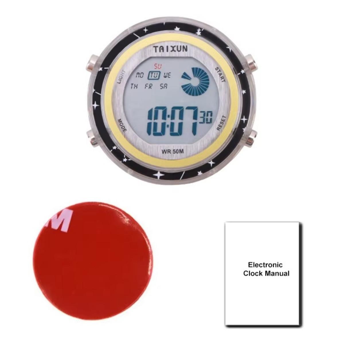 

Автомобильные цифровые часы для мотоциклов с синей подсветкой WR50M водонепроницаемый компактный таймер для приборной панели автомобиля T-501 Màu đen