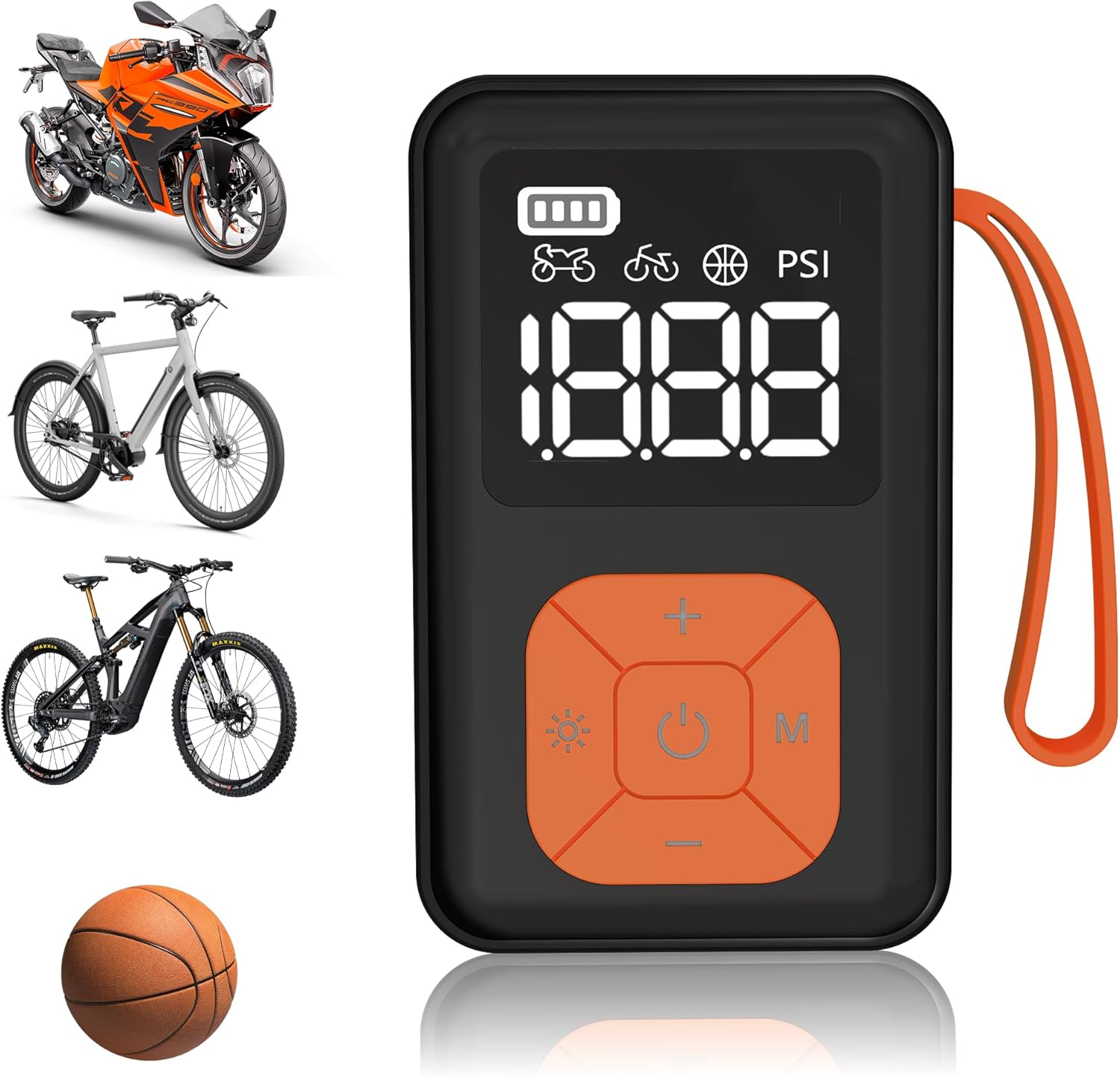 

Mini Bike Tire Pump: 3X Faster, Auto-Stop Electric Pump with Digital Gauge, 150 PSI, Brushless Motor for Road, Mountain & E-Bike United States