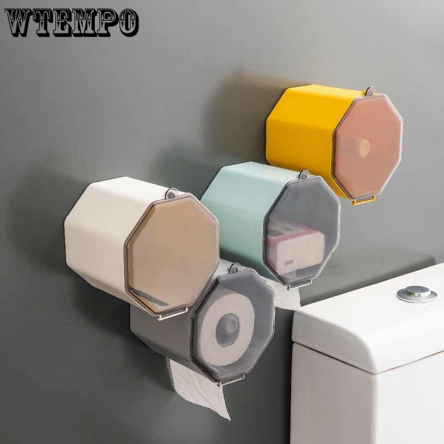 

Коробка для туалетной бумаги, настенная стойка для рулонов бумаги, водонепроницаемая коробка для туалетной бумаги, многофункциональная стойка для хранения