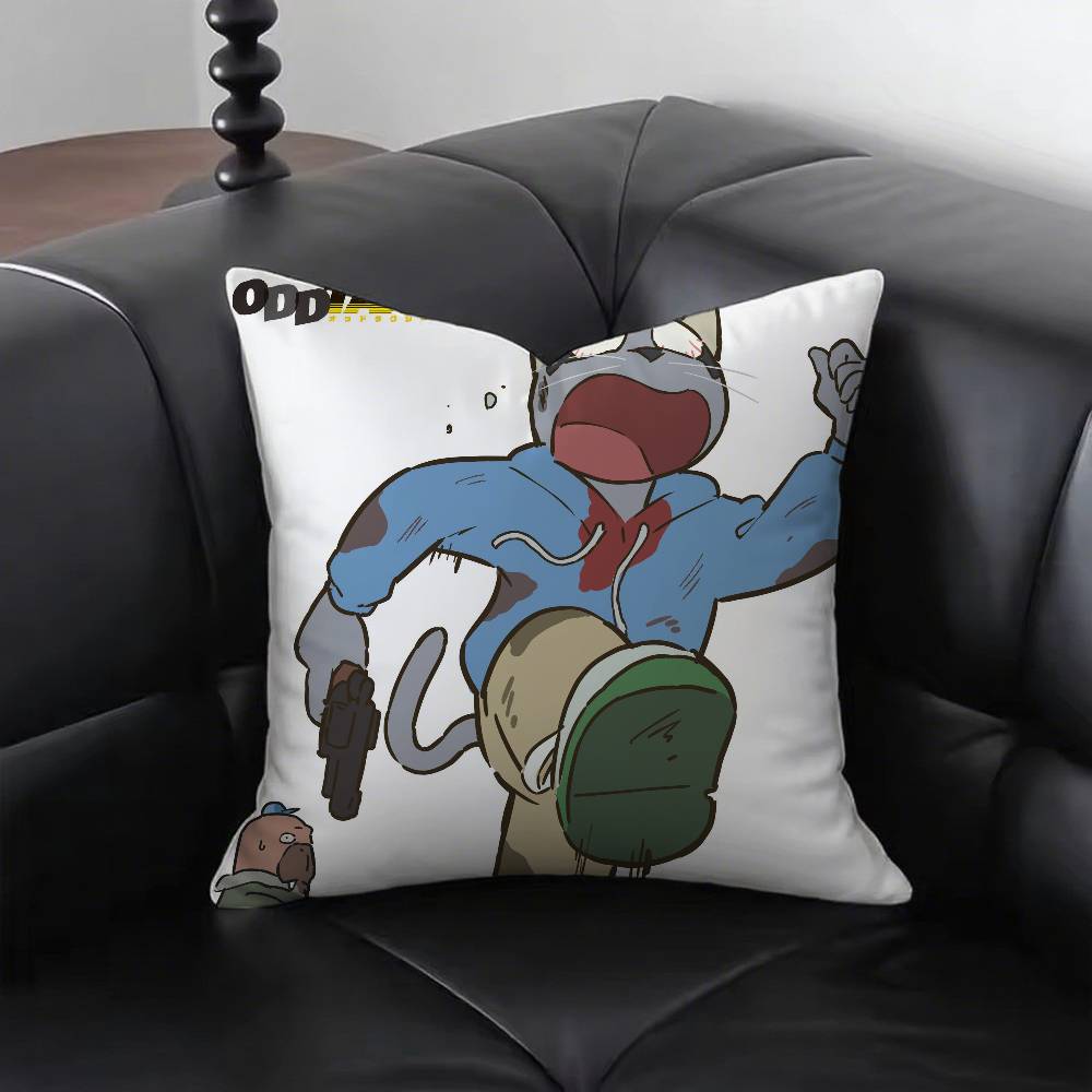 Mystery Animated Movie O-Odd Taxi Pillow Case Sofa Cushion Cover Room Home Decoration