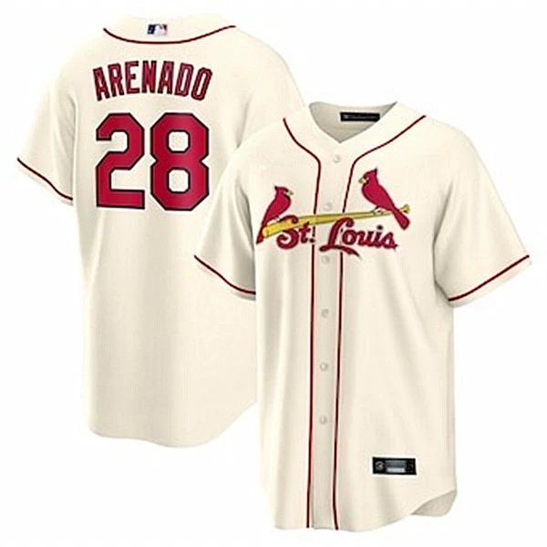 Embroidered St. Louis Cardinals St Louis Cardinals 28 Arenado Jersey Baseball Uniform