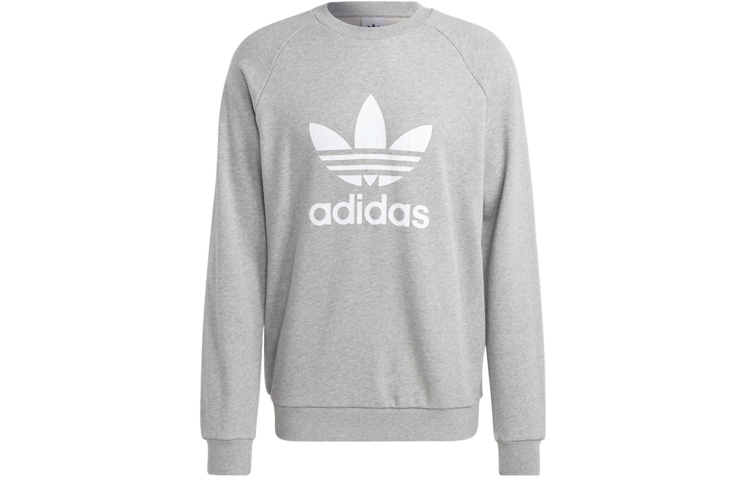 Adidas Originals ADICOLOR CLASSICS TREFOIL Sweatshirt Men s Gray IA4857 M