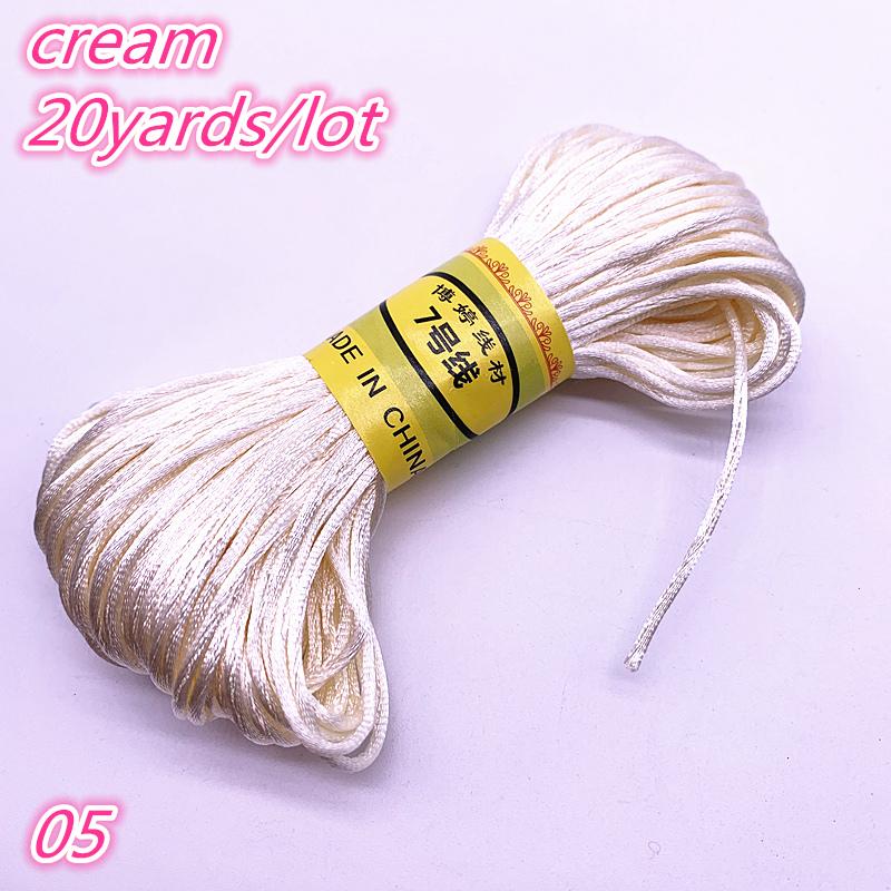 20yards/lot 1.5mm Chinese Knot Line Cord Silk Satin Cord Nylon Cord DIY String Necklace Bracelets Cord