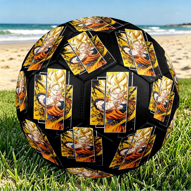 DRAGON BALL Print Size 5 Soccer Ball, PU Wear Resistant Football for Match Training and Daily Practice, Birthday Gift for Soccer Fans