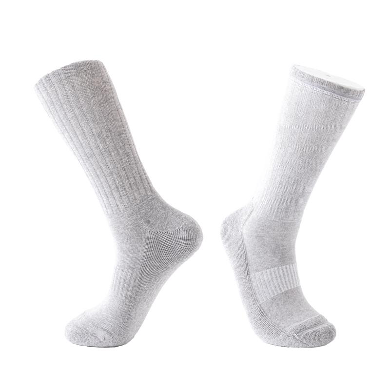 Breathable Organic Bamboo Cotton Socks Manufacturers Compression Sports Terry Socks  Solid Pure Black Seamless Socks