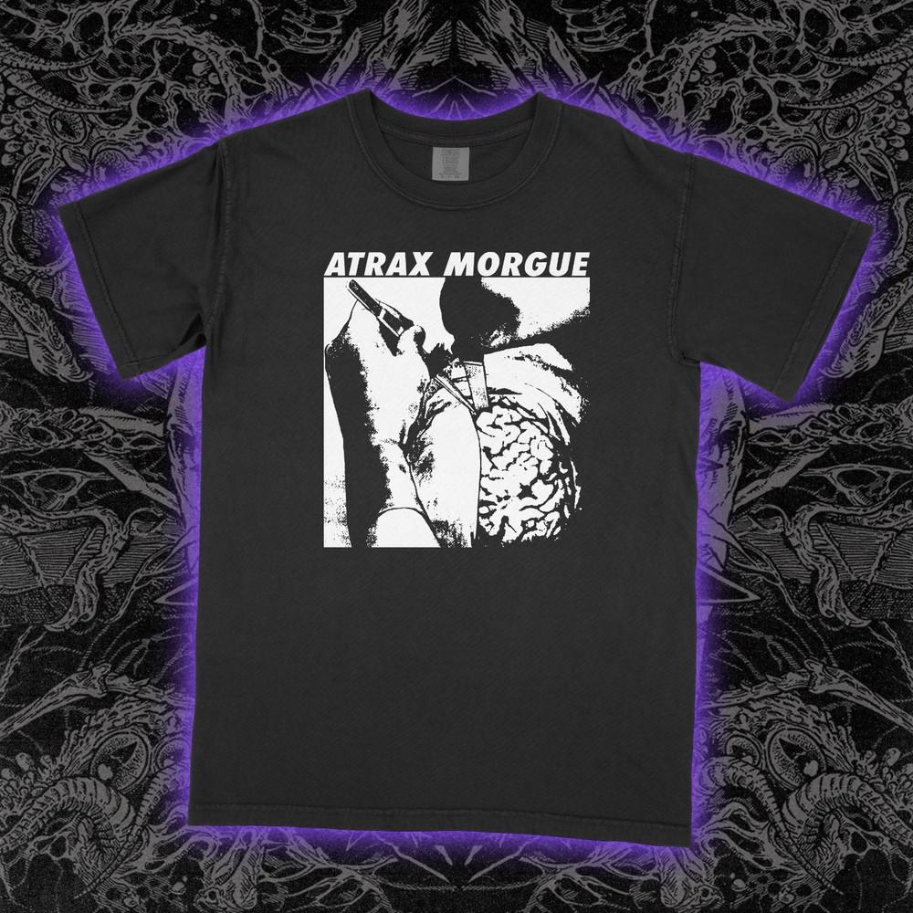 ATRAX MORGUE Shirt - Whitehouse Wolf Eyes Prurient Noise Industrial  Unisex Tee