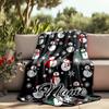 Snowman Winter Wonderland Design Artwork Outdoor Blanket Soft Universal For All Seasons Outdoor Campinghomepicnicoutdoor Travel Modern Style Mixed