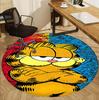 Garfield Desenli Yuvarlak Halı, İç/Dış Mekan Paspası, Piknik, Oyun Odası, Yatak Odası, Ofis, Oturma Odası, Ev Dekorasyonu Halısı, Doğum Günü Hediyesi