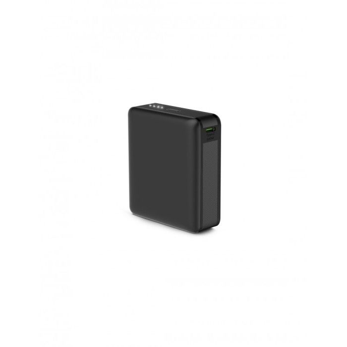 Powerbank Ksix Mini Lithium Polymère 10 000 mAh 10 W Câble USB-A vers USB-C Inclus Charge simultanée Noir (Nano, 10 000 mAh)
