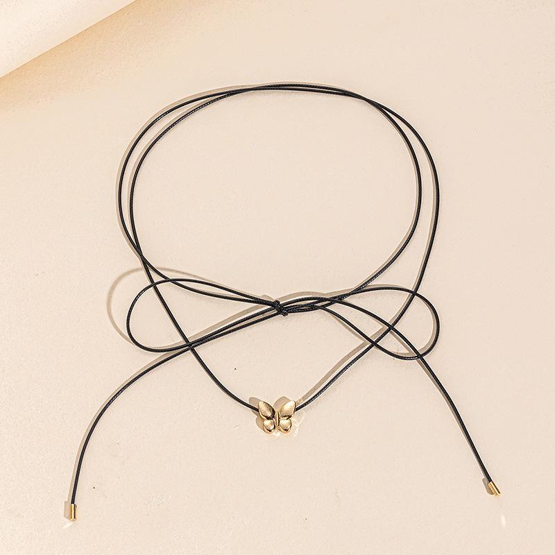 Jewelry Personalized Rope Chain Love Pendant Niche Star Butterfly Necklace Diamond Cross Necklace Women