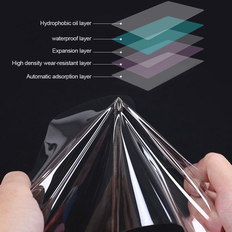 For Tesla Model3/Y 2017- Front Door Rear Door Extended Protective Film Invisible Car Clothing PPF Lamp Film Set Decoration