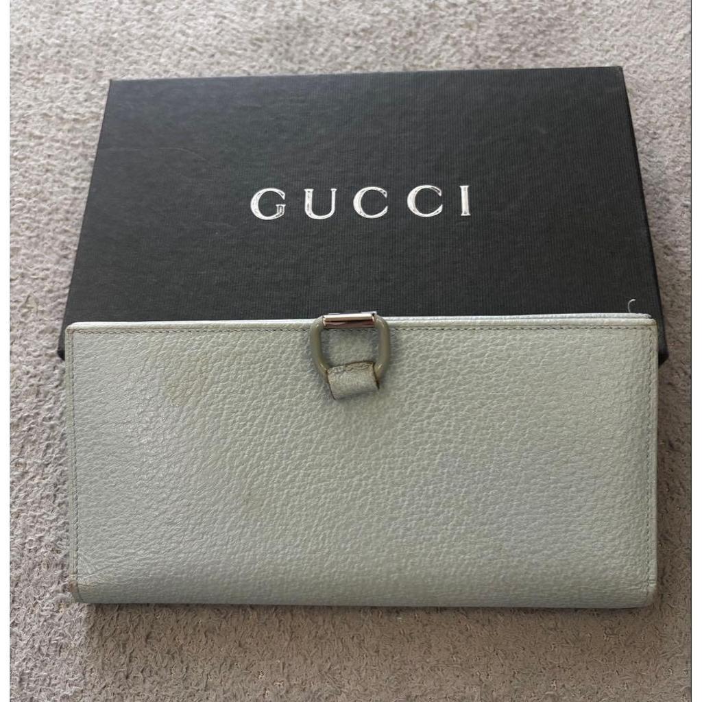 Used GUCCI long wallet light blue