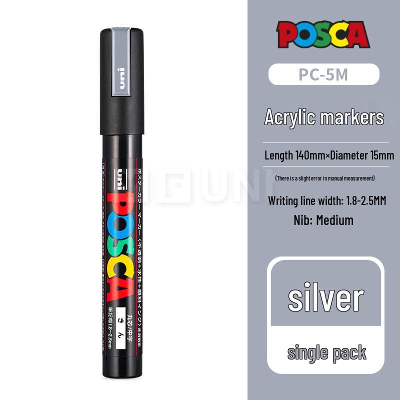 Mitsubishi UNI POSCA PC-5M Weißer Farbe-Marker für Poster - Kontaktieren Sie den Kundenservice für große Mengen