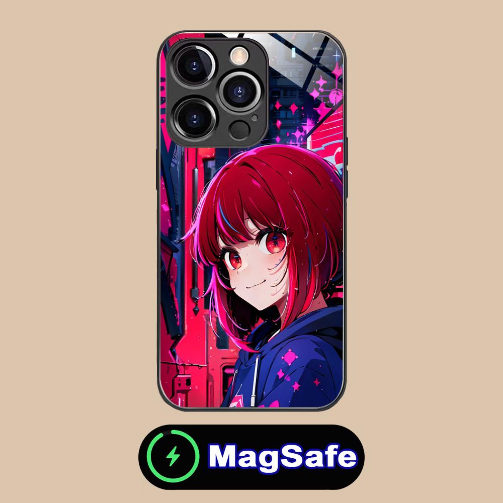 Oshinoko Arima Kana Phone Case for iPhone 17 16 15 14 13 12 11 Air Pro Max Plus Mini MagSafe Glass Colorful Cover Pretty Cover