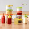 4 Stück Mini Plastik Saucen Squeeze Flasche Gewürzbox Salatdressing Behälter Für Outdoor Grillen Bento Lunchbox Zubehör