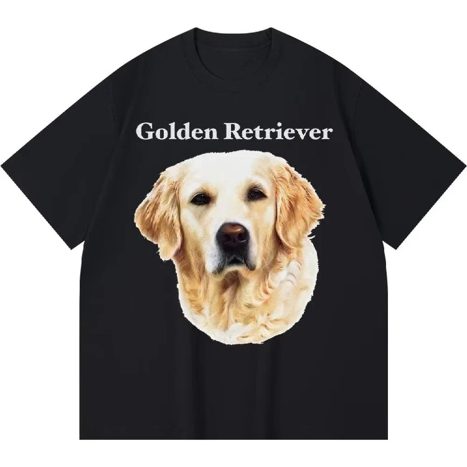 

Outdoor Casual Summer Kids Tshirt Golden Retriever Printing Tees Funny Harajuku Style Fashion Short Sleeved Children s Clothing S чёрный