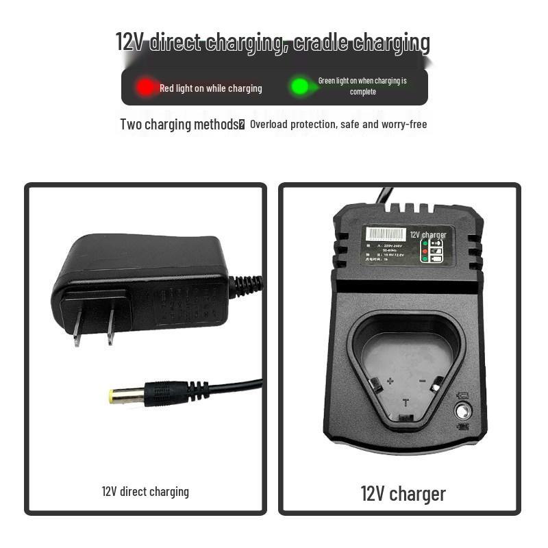 12V Lithium Electric Handheld Drill & Screwdriver with E-Type Universal Battery