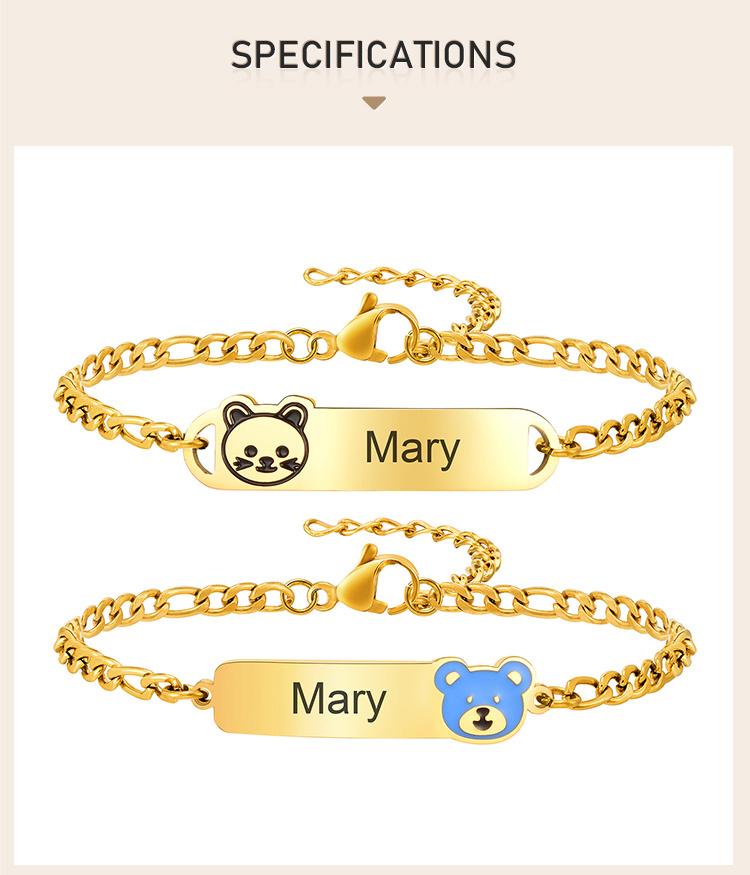 Pulseira de Identificação com Barra de Nome para Bebê Personalizada, Gravação Gratuita de Nome Personalizado, Presente de Aniversário para Recém-Nascidos a Crianças