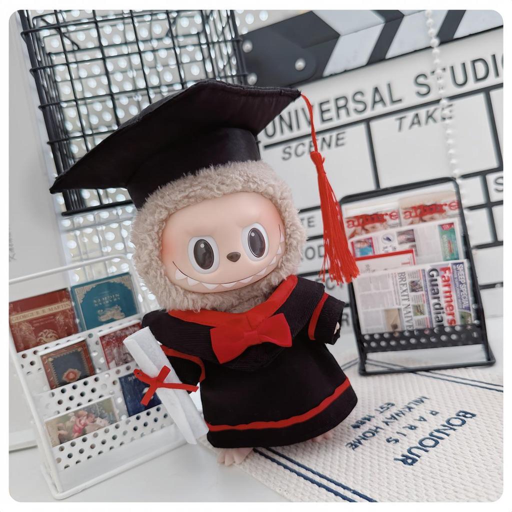 17cm Labubu Doll Vinyl Keychain: First & Second Gen Blind Box Clothes Collection