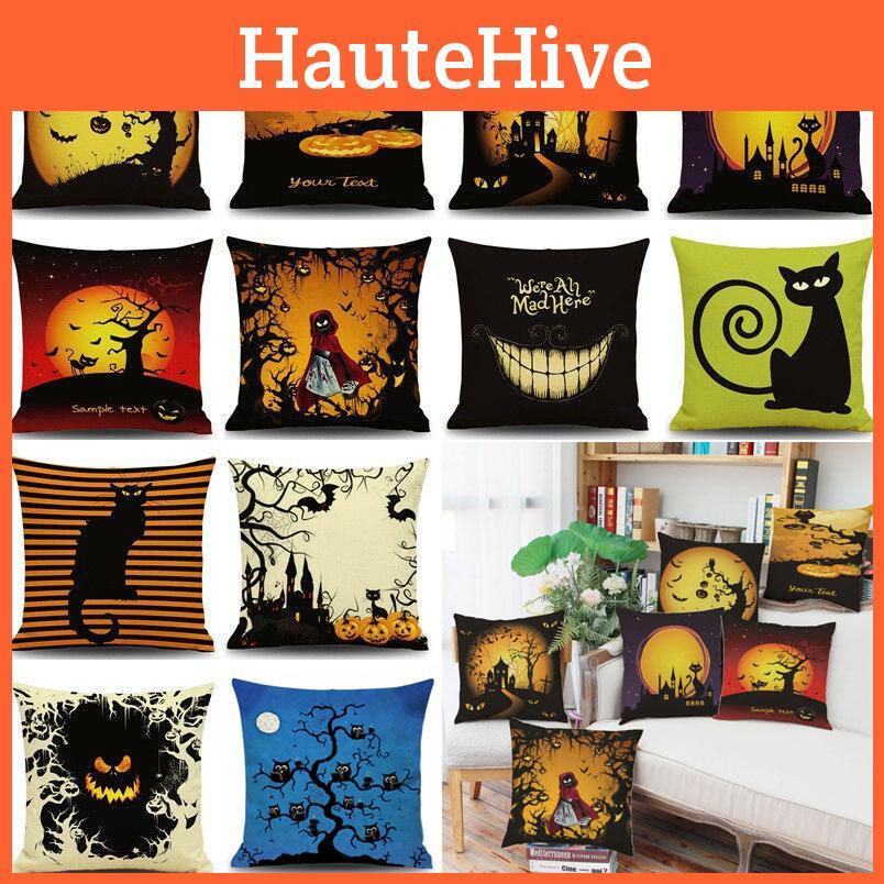 Decorative One-side Printed Halloween Pillow Case For Car Office And Sofa Design
