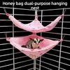 Colugo Hanging Split Triangle Hammock Flying Squirrel Warm Winter Hanging Guinea Pig Cotton Sleeping Nest Double Thick Plush Bed