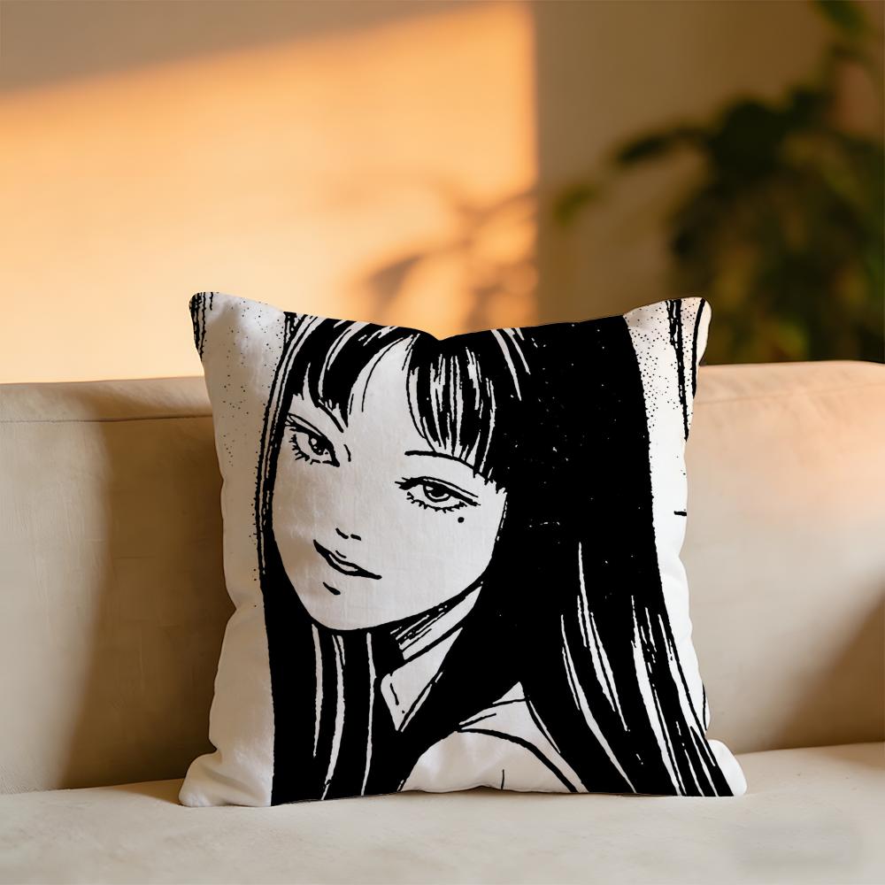 

Anime KKawakami Tomie Dark Style Cushion Cover Cozy Velvet Throw PillowSoft Warm Cushion For Sofa Bed 30x30 cm