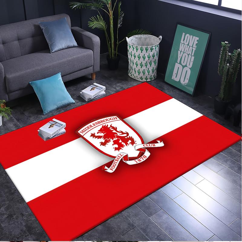 1PC rug Middlesbrough Football Club Crest Carpet, Chair Rug,Area Rug for Office Bedroom living rooms bedroom, Doormat decor Christmas fan gifts