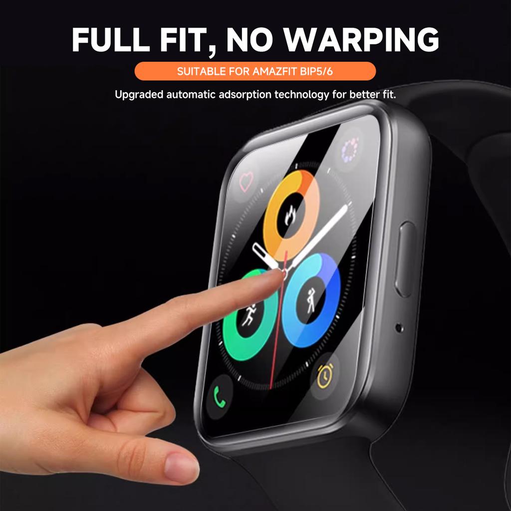Screen Protector for Amazfit BIP 6 3D Curved Screen Protector Amazfit BIP6/5 Ultra-HD Full Coverage Protective Film Accessories