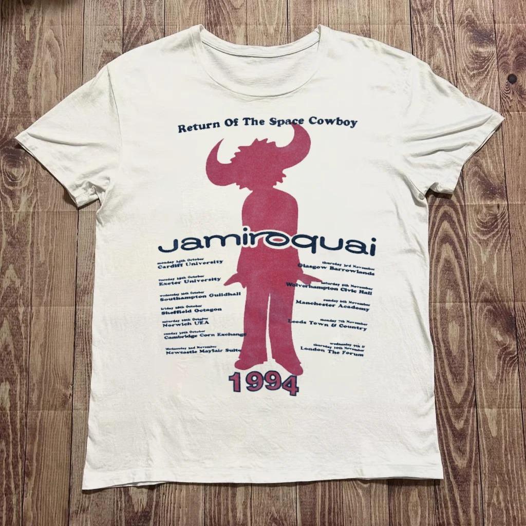 Jamiroquai Band Graphic REPRINT T-shirt Vintage High Street Sports T Shirts Rock Y2k Top Vintage Print Cotton Casual Tee Unisex