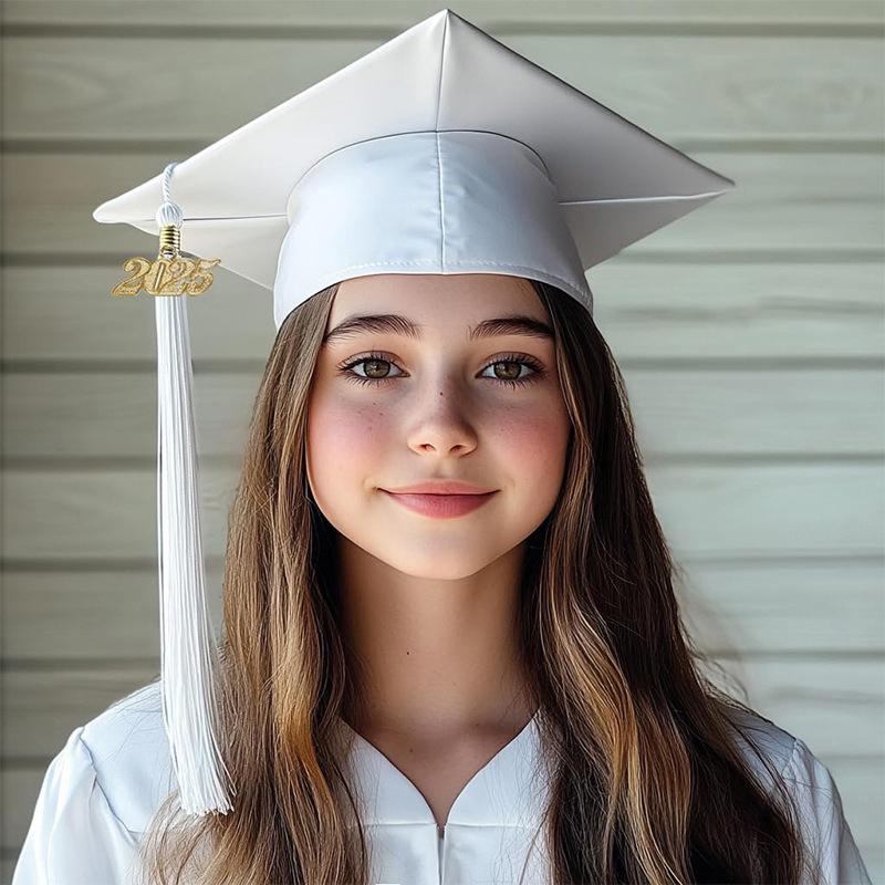 2025 Academic Hat Headwear Academy Souvenir Caps Cosplay Supplies Charm Ornament Diy Fringe Graduation Dress Ceremony Hat Master