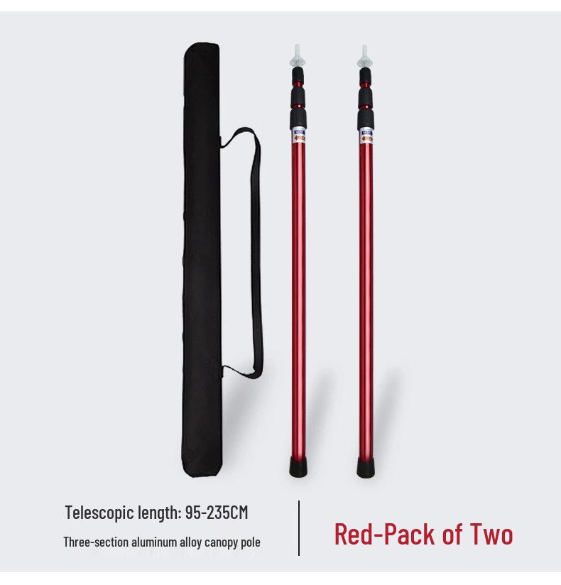 Adjustable Outdoor Aluminum Alloy Awning Pole - Retractable & Portable Tent Support
