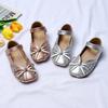 Girls' Sparkling Rhinestone Shoes  Spring/summer New Children's Bowtie Flats for Party Wedding Show Sweet Princess Fashion