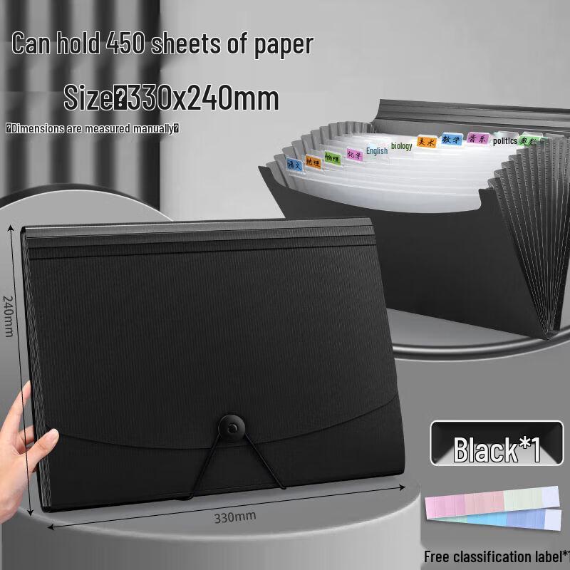Deli A4 13-Pocket Accordion File Folder