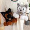 Adorable Fluffy Husky Plush Toy Doll