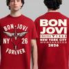 Νέο T-Shirt με Γραφικό Bon Jovi Forever 2026 Tour New Jersey, Unisex Καλοκαιρινό Casual Δημοφιλές T-Shirt Στυλ Y2K