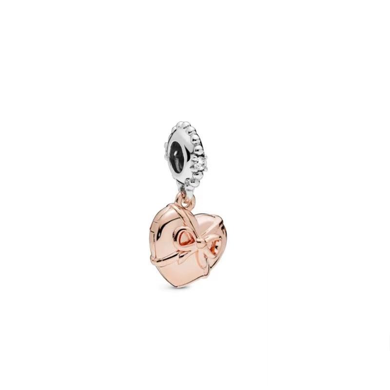 

DIY Zircon Starfish Shell Entwined Hearts Dangle Charm Beads Fit Original 925 Sterling copper European Bracelet Fine Zircon Gift