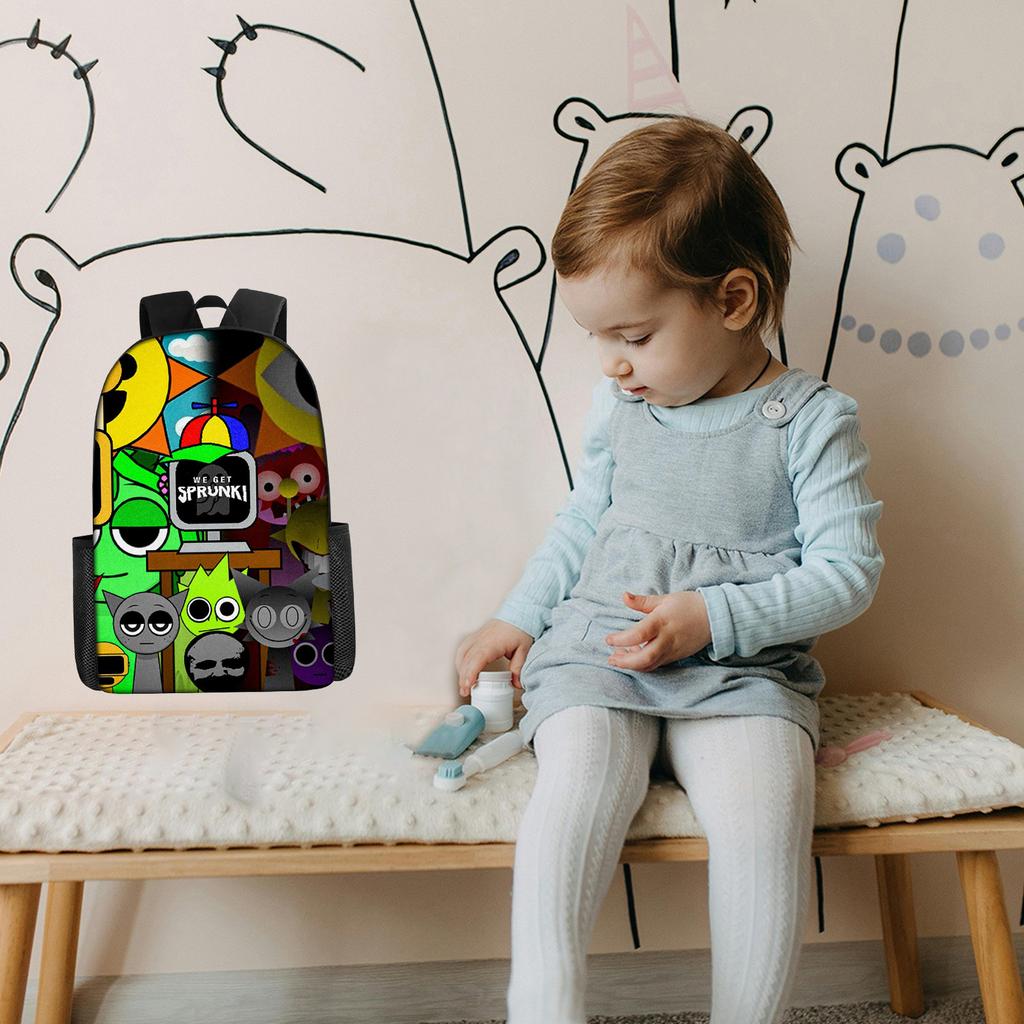 Large-capacity Backpack For Primary And Secondary School Students, Cartoon Shoulder Bag And Pencil Case For Children