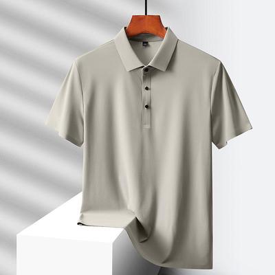 Men's Hot-Selling Ice Silk Short Sleeve Polo - Summer Style for Middle-Aged and Elderly Dads