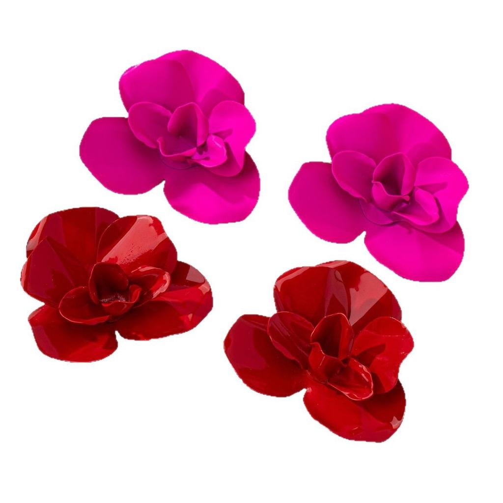 Europäische und amerikanische elegante Mode Blumenmuster Damen leichter Luxus Temperament High-End Blumennägel Ohrschmuck